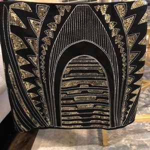Gold Sequin Black Skirt Size Large